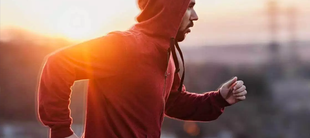 man running in the cold